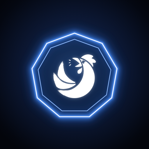 Logo do Códice — eneágono neon azul