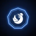 Marca do Códice Matriz — eneágono neon azul